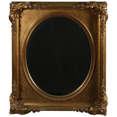 Victorian Floral Carved Giltwood Wall Mirror, 19th Century