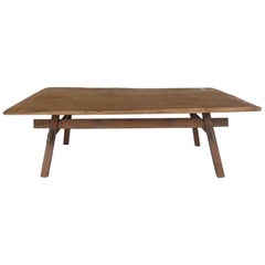 Rustic Coffee Table with Straight Legs