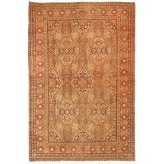 Antique Kerman Persian Rug. Size: 8 ft 9 in x 13 ft 1 in (2.67 m x 3.99 m)
