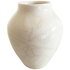 Henriette Bing for Bing & Grondahl Vase with Pale Painted Leaf and Berry Motif