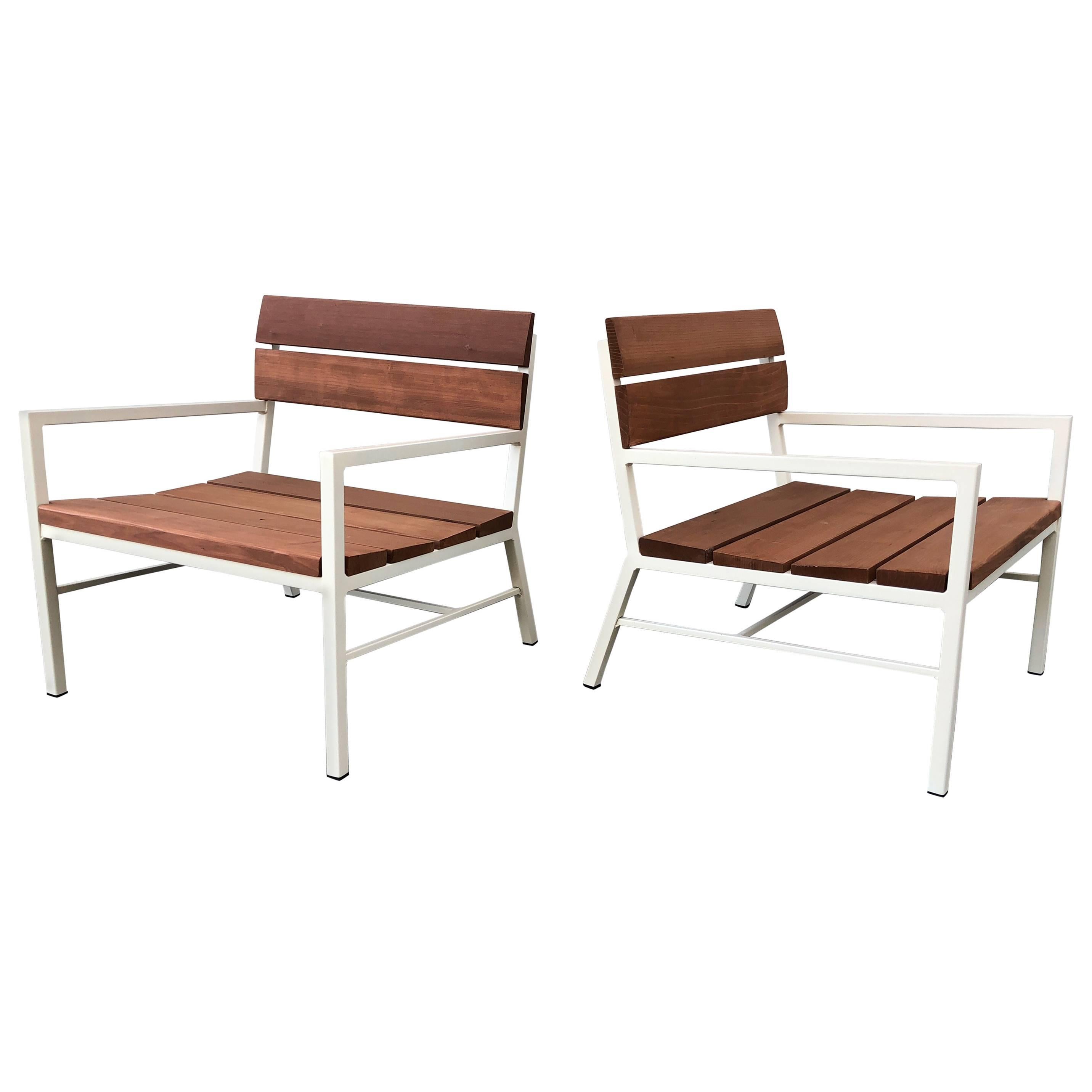 Van Keppel and Green Redwood Lounge Chairs, circa 1960s, California For Sale