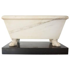 Antique Grand Tour Carved Marble Model of a Lavacrum or Bath, circa 1820