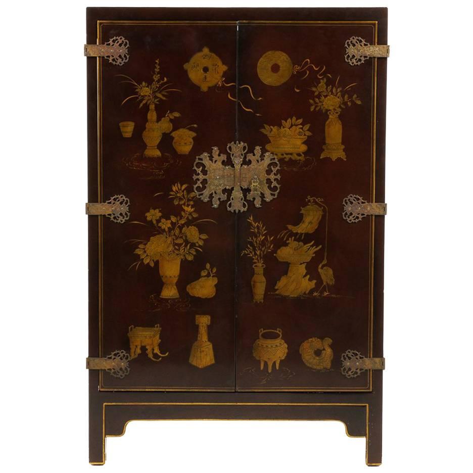 Vintage Asian Cabinet with Bronze Mounts