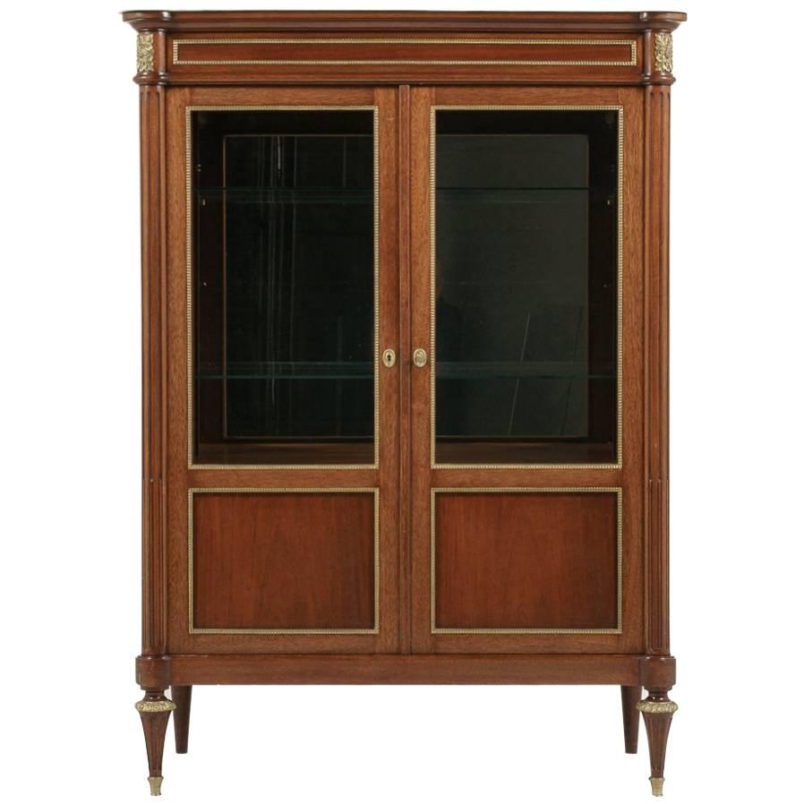 French Louis XVI Style Cabinet with Gilt Mounts