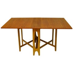 Teak Folding Table Ellipse Nr. 2, Bendt Winge, Norway