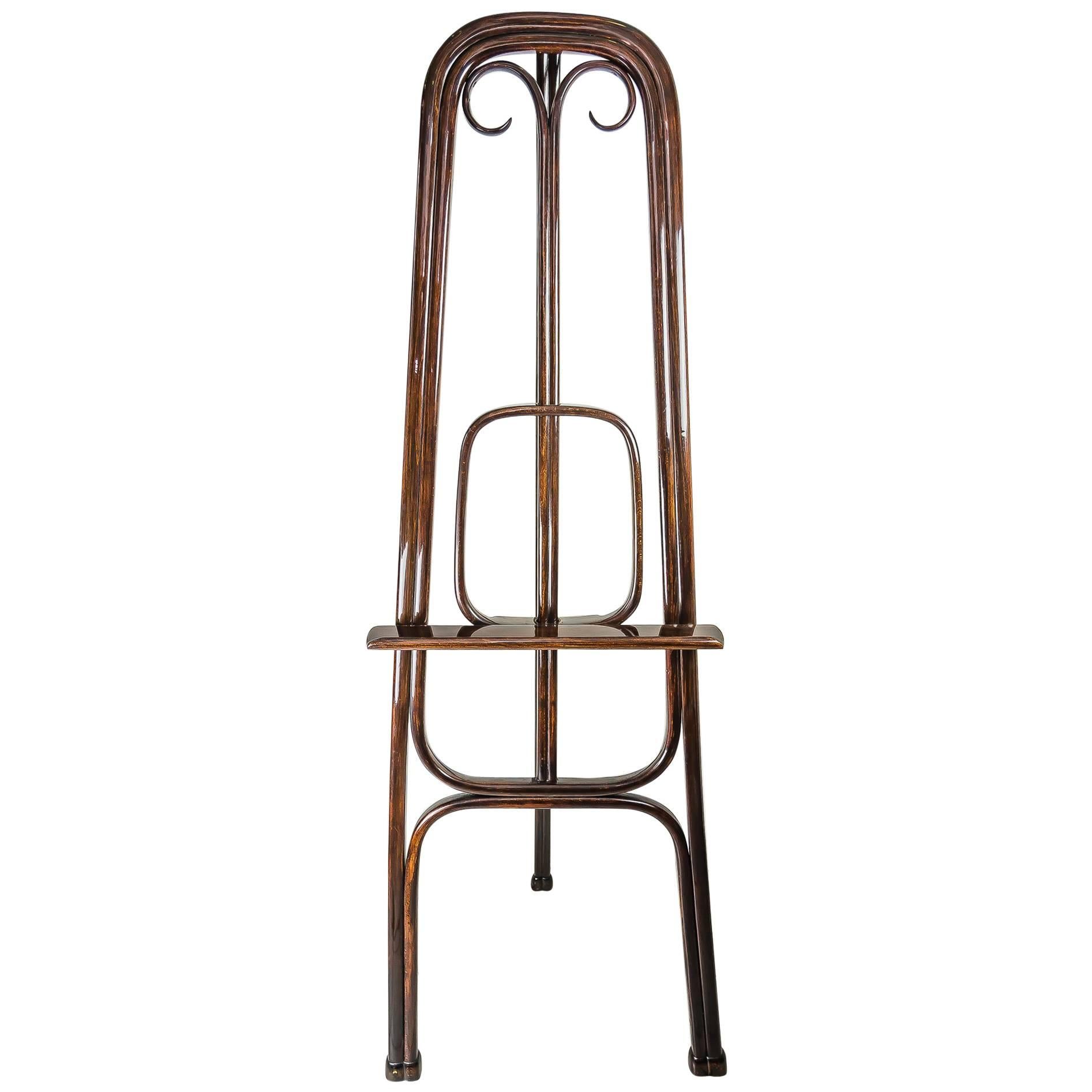 Art Nouveau Easel circa 1900 Beechwood Polished 'Red / Brown' by Thonet