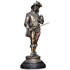 19th Century Bronzed Figure of a Cavalier