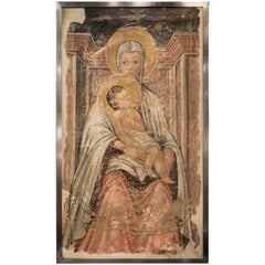 Italienisches Fresko des 19. Jahrhunderts im Stil der Giotto-Schule