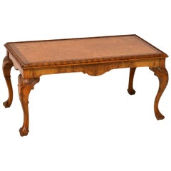 Antique Walnut and Maple Coffee Table