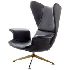 "Longwave" Embroidered High Back Swivel Armchair by Moroso for Diesel