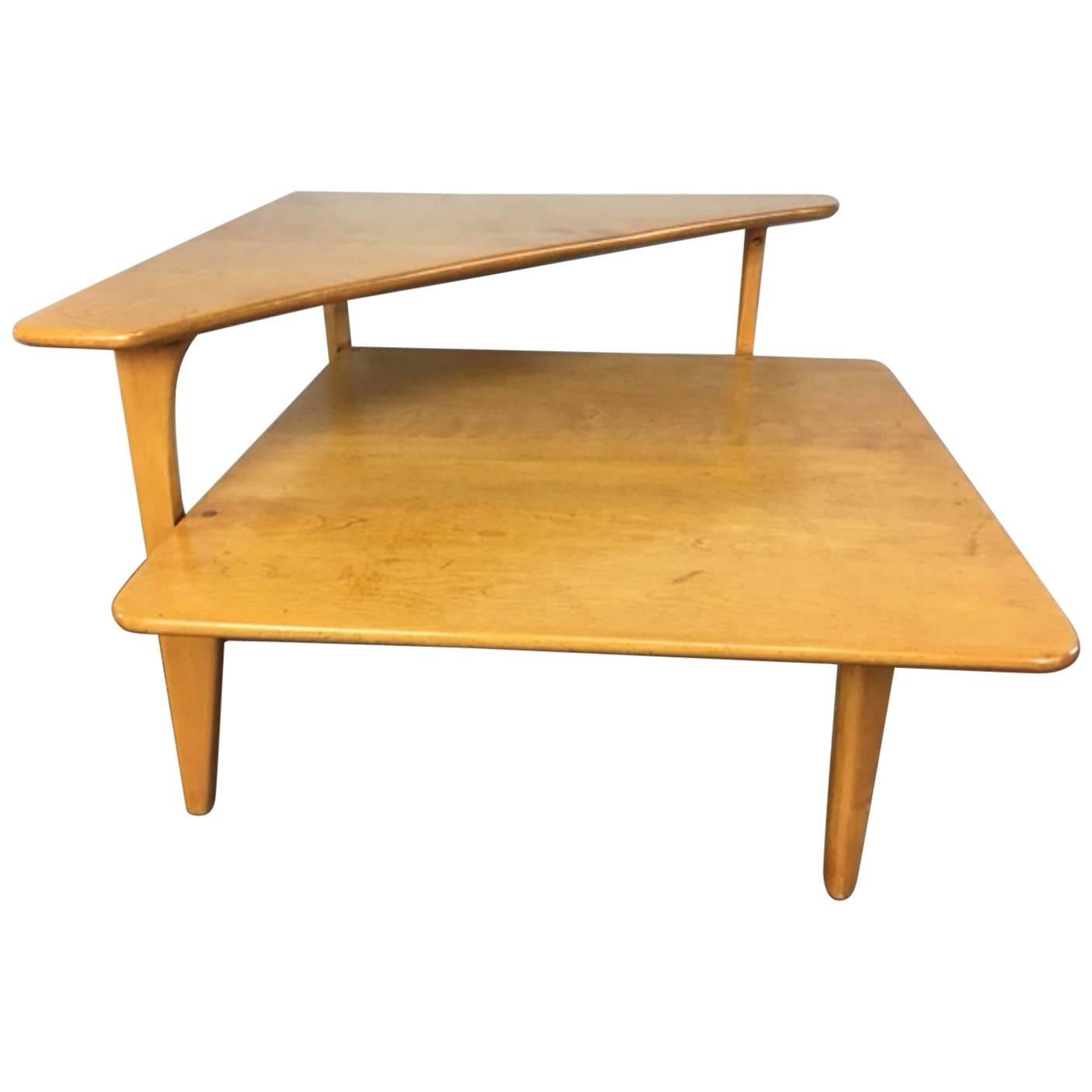 Heywood-Wakefield Corner Step Table For Sale