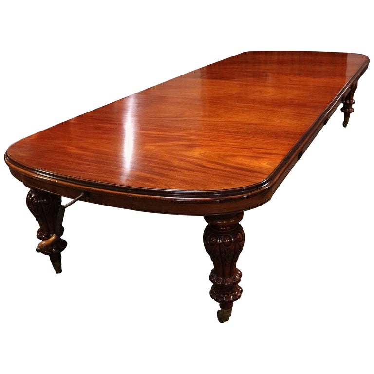 Antique 15 ft Victorian Dining Conference Table circa 1850 at 1stdibs
