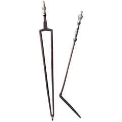 Outils ou outils de cheminée néerlandais du XVIIIe au XIXe siècle