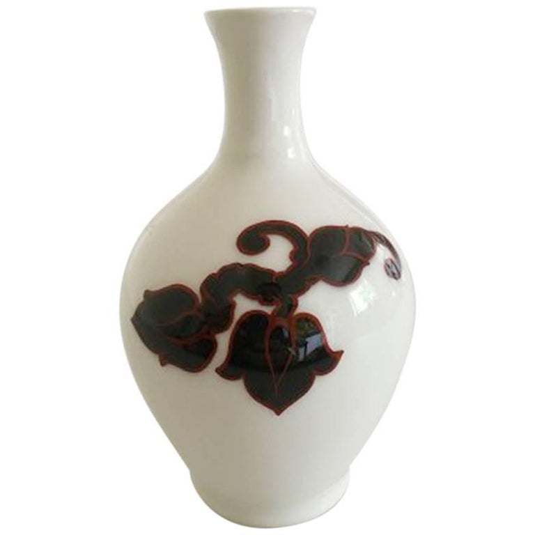 Bing and Grondahl Art Nouveau Unique Vase by Theodor Larsen For Sale