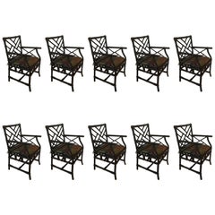 Set of Ten Bamboo Chairs