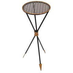 Black and Gold Arrow Side Table, 1950s, France