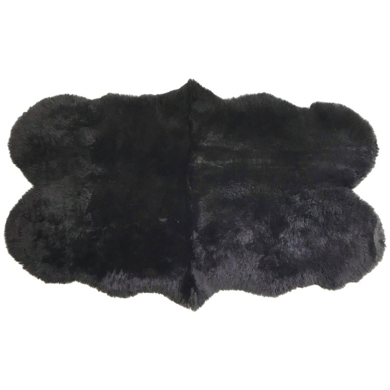 Forsyth Sheepskin Rug Black For Sale at 1stDibs black sheepskin rug