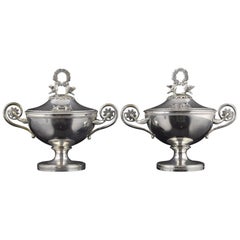 Pareja de salseras, Plata, Antonio Martínez, Platerías Martínez, Madrid, 1797