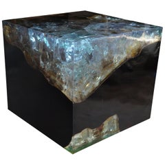 Andrianna Shamaris Cracked Resin Side Table