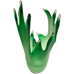 Large Artistic Blown Murano Glass Vase, circa 1950