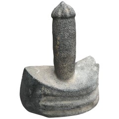 Massive Hand-Carved Stone "Human Effigy" Axe Tool