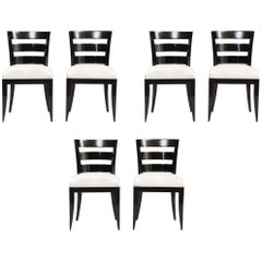 Art Deco Dining Chairs, Set of Six