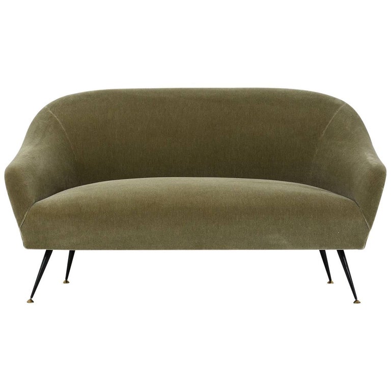 Italian Mid Century Modern Antonio Gorgone Sofa With Mohair Italian Mid Century Modern Antonio Gorgone Sofa With Mohair Upholstery For