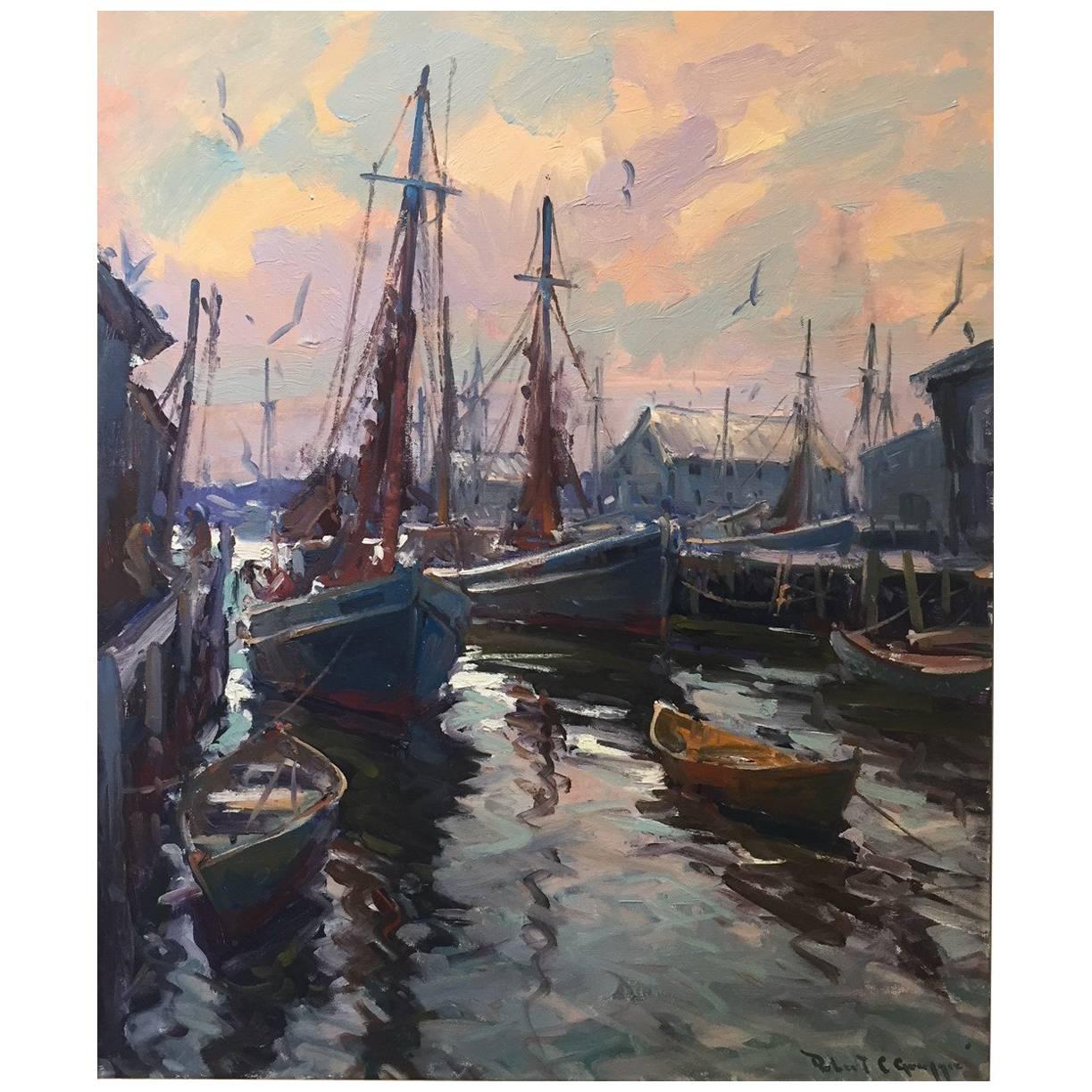 "Morning Light Gloucester" painting by Robert Charles Gruppé