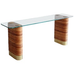 Mid-Century Bamboo Console