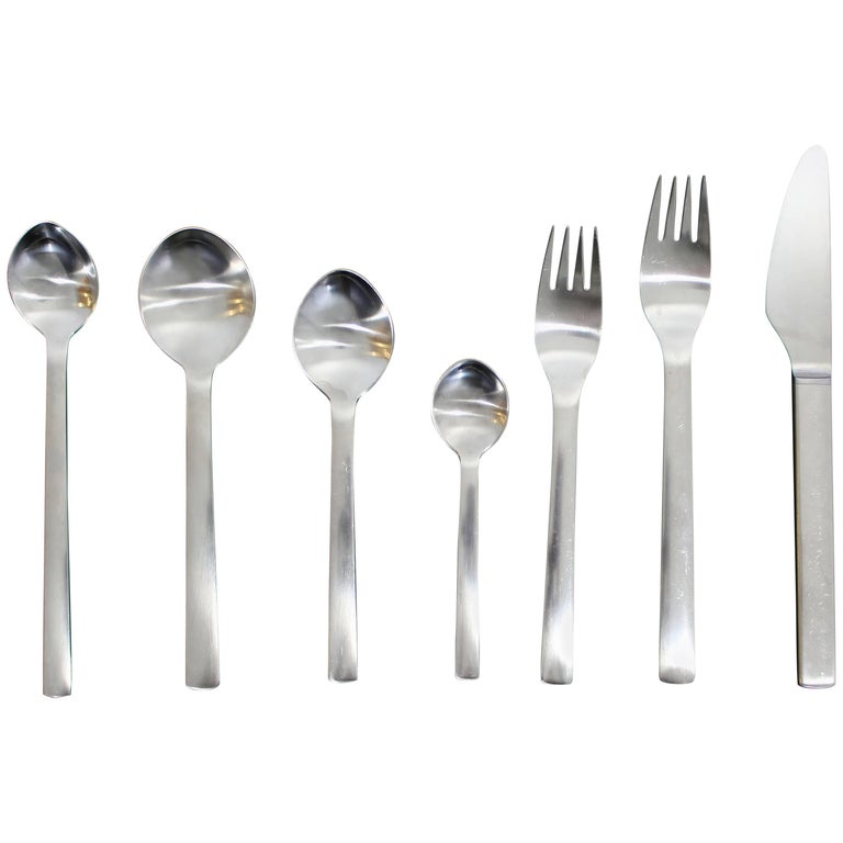 MidCentury Modern Jensen Prestige Stainless 84 Pc Flatware 12 Pc