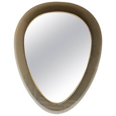 Bevelled Trapeze Mirror by Veca, Smoked Glass Frame
