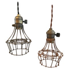 Industrial Steel Wire Cage Pendant Lights