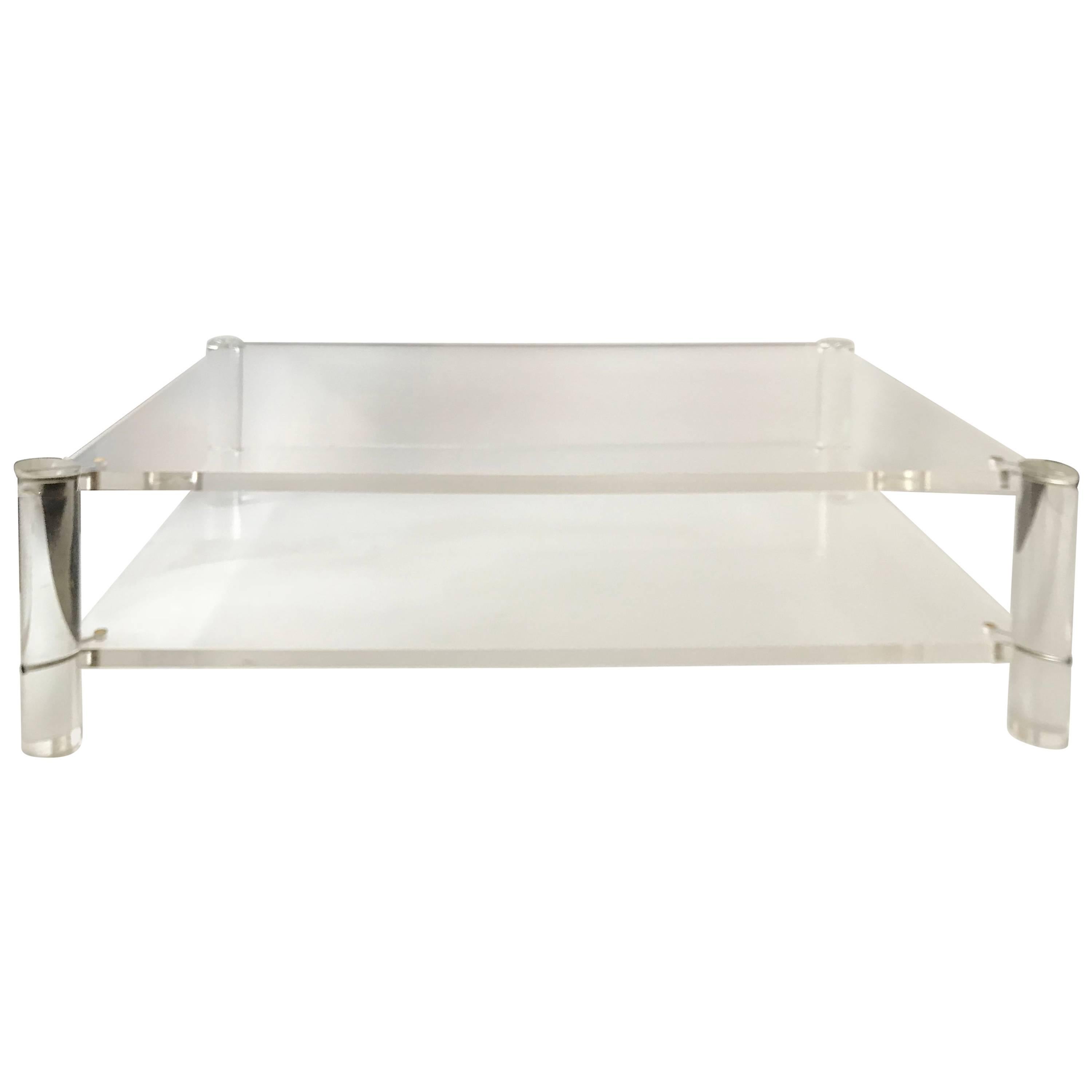 Maison Jansen Two-Tier Lucite Coffee Table