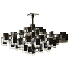 Chandelier Cubic by Sciolari, Italy, 1970s