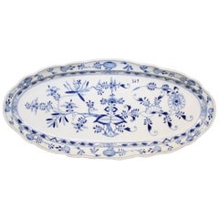 Meissen Porcelain Large Blue Onion Fish Platter