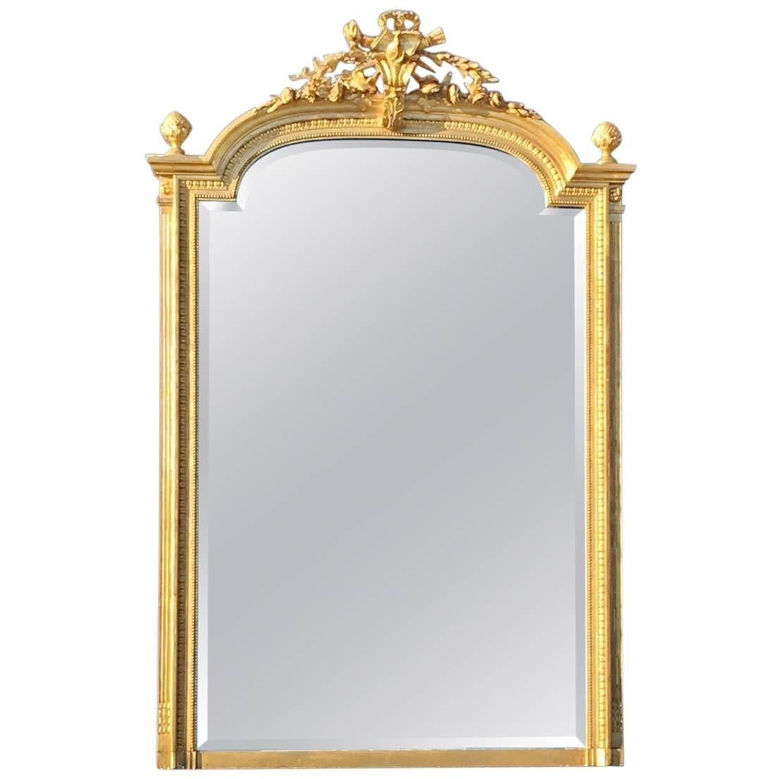 19th Century Gilded Wall Mirror / Overmantel, French, circa 1890