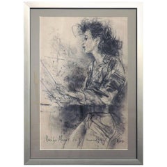 Portrait of Marilyn Mazur by Piet Klaasse, Dated 1987