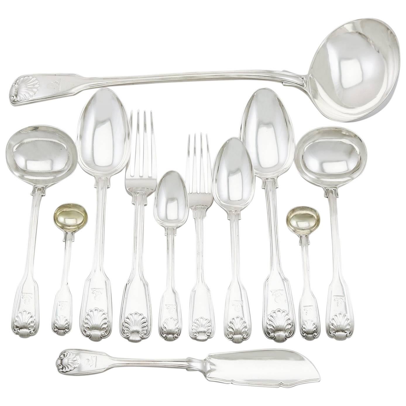 Sterling Silver Canteen of Cutlery for 18 Persons by William Eaton