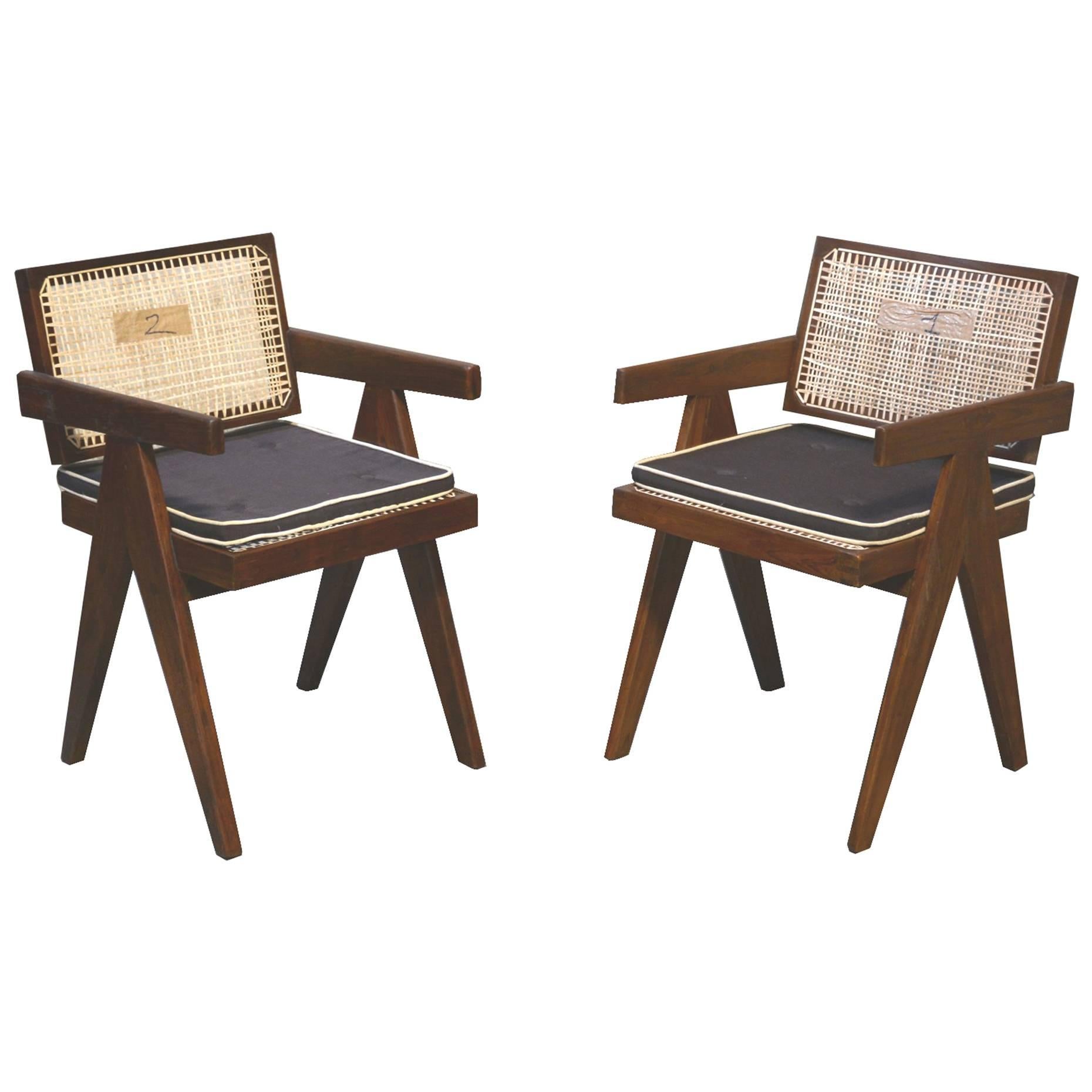Pierre Jeanneret Set of 2 Office Chairs