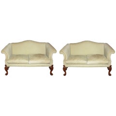 Pair of Early 18th Century Design Two-Seat Settees