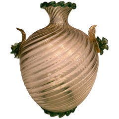 ERCOLE BAROVIER Large Artistic Blown Glass of Murano Vase, circa 1950