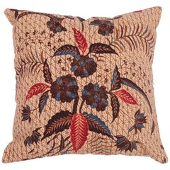 Antique Batik Pillow Fashioned from an Early 20th Century Indonesian Batik Panel
