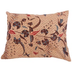 Antique Batik Pillow Fashioned from an Early 20th Century Indonesian Batik Panel