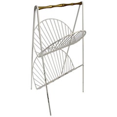 Iron and Brass Catch All Shelf Magazine Rack