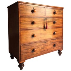 Antique Chest of Drawers Dresser Mahogany Victorian 19th Century