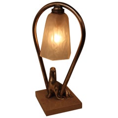 French Art Deco Table Lamp by C. Oleggini French Art Deco Table Lamp by C. Oleggini