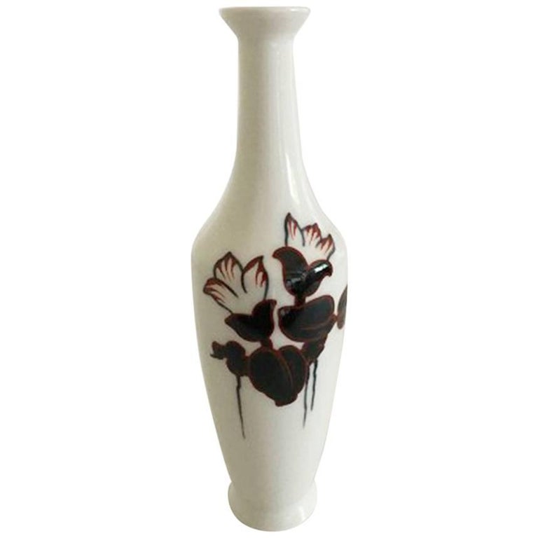 Bing & Grondahl Art Nouveau Unique Vase by Theodor Larsen For Sale