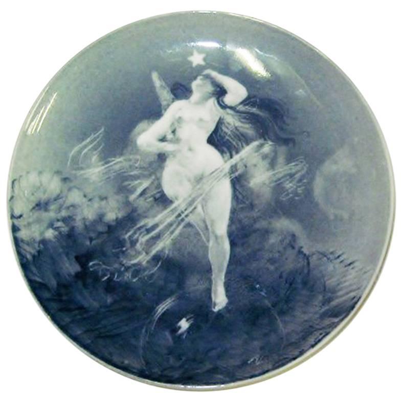 Bing & Grondahl Unique Carl Locher Plate with Motif of the Birth of Venus For Sale