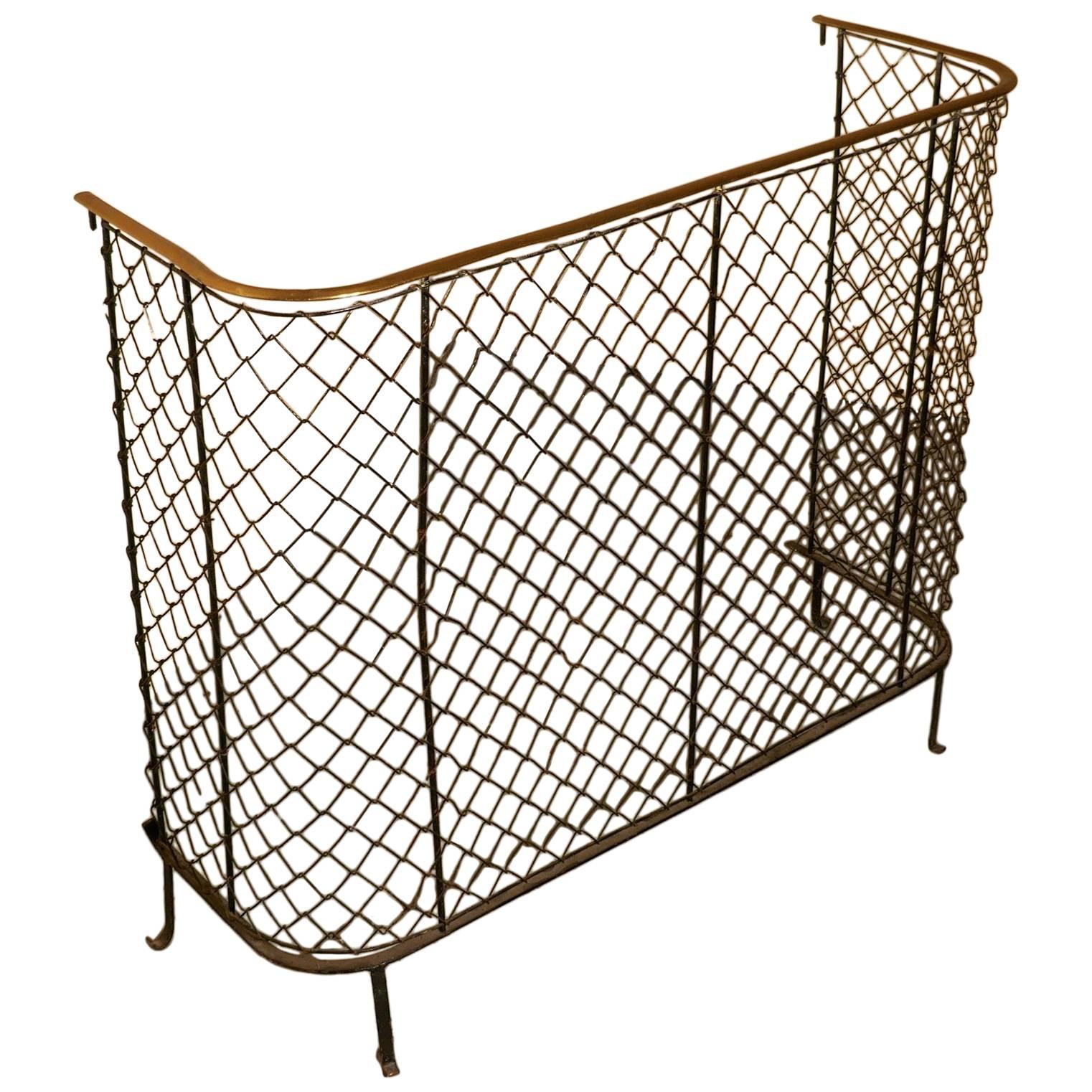 Victorian Nursery Fire Guard, Brass Fender