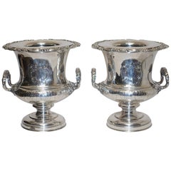 Pair of Sheffield Silver Plated Wine Coolers, England, circa 1810